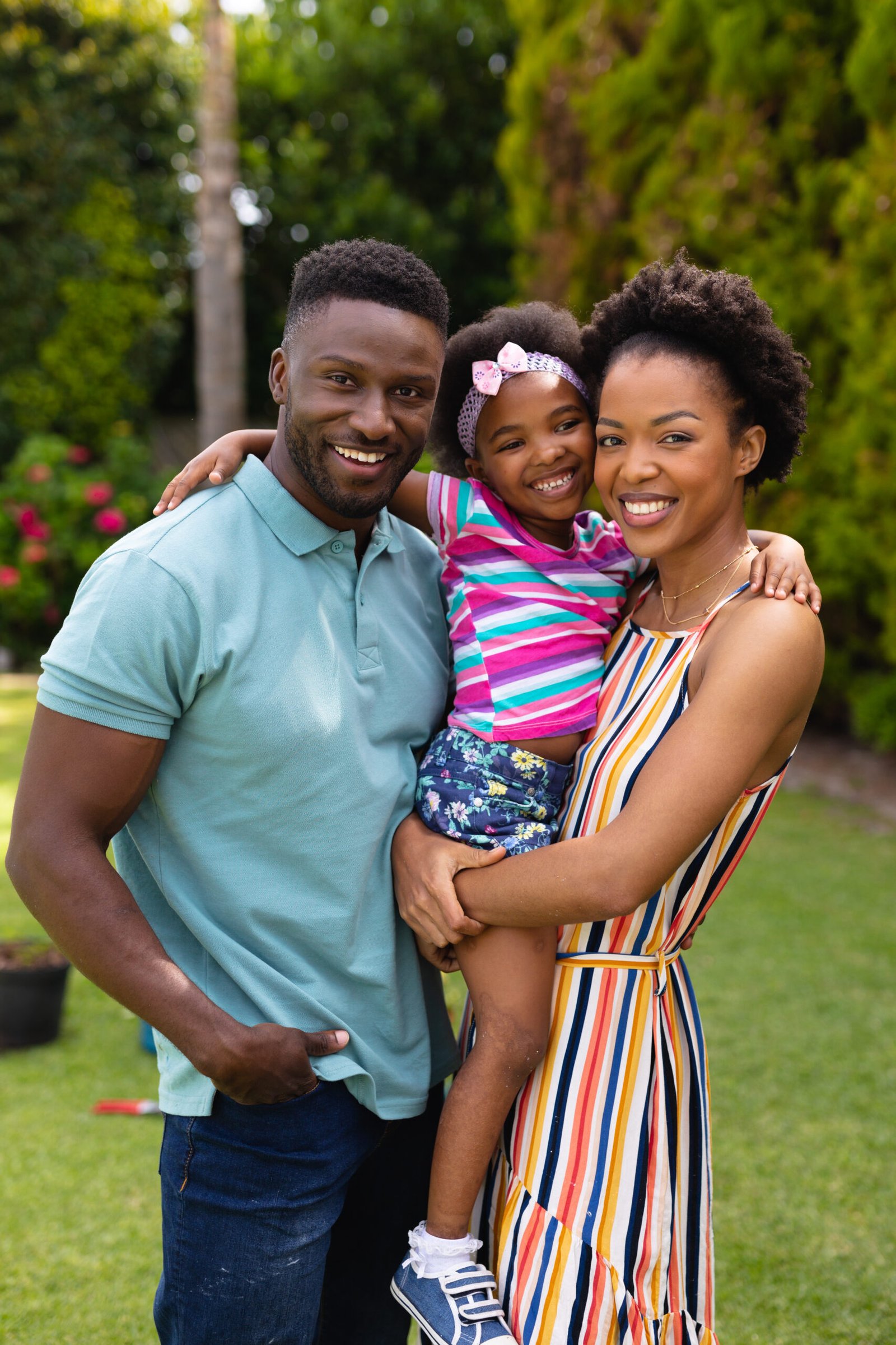 African man and family